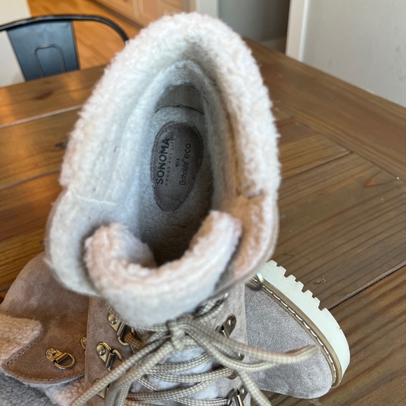 Sonoma Faux Fur Heel Boot - Ortholite Eco lumbartaupe Women’s 9.5 - Picture 8 of 10